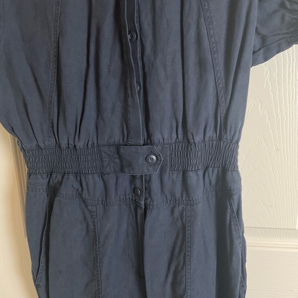 Joie Women's Navy Jumpsuit linen blend size large - Picture 7 of 16